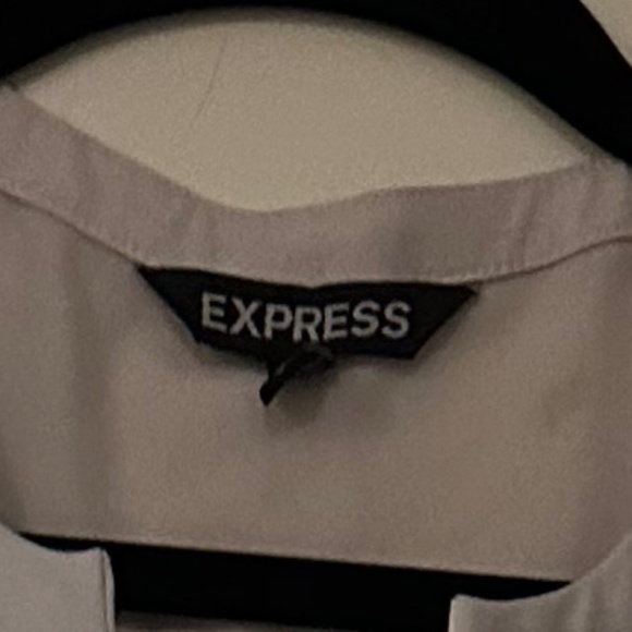 Express White Button-Up Size Small Blouse - Picture 5 of 6